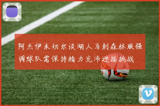 阿杰伊米切尔谈湖人马刺森林狼强调球队需保持精力充沛迎接挑战